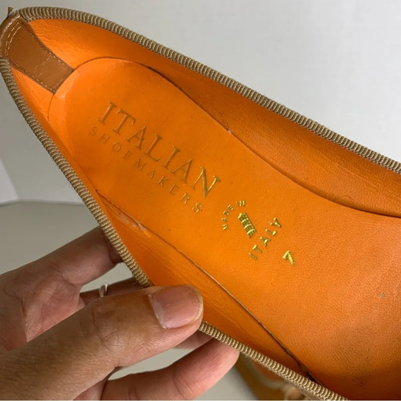 Brown Leather Flats with Bow - Picture 4 of 8